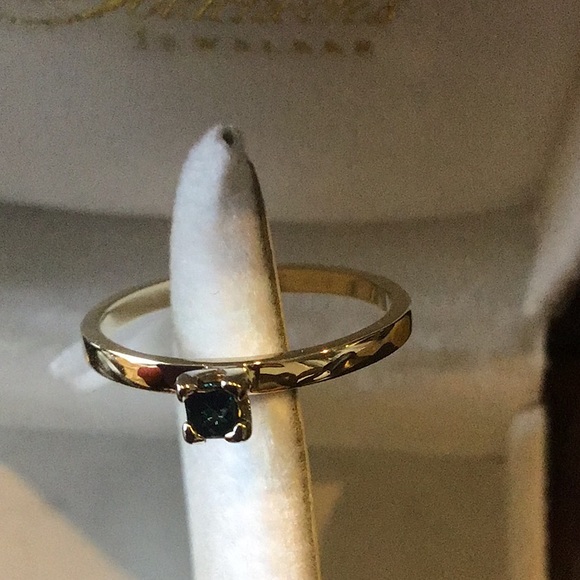 Fine Jewelry Jewelry - Purity Ring 10KT Blue genuine Diamond Rg